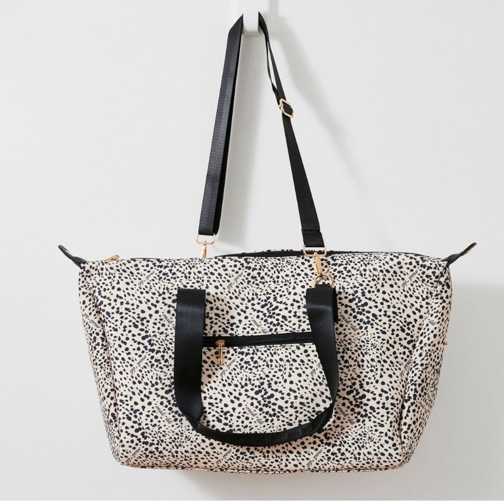 Mali + Lili signature cheetah Weekender Bag